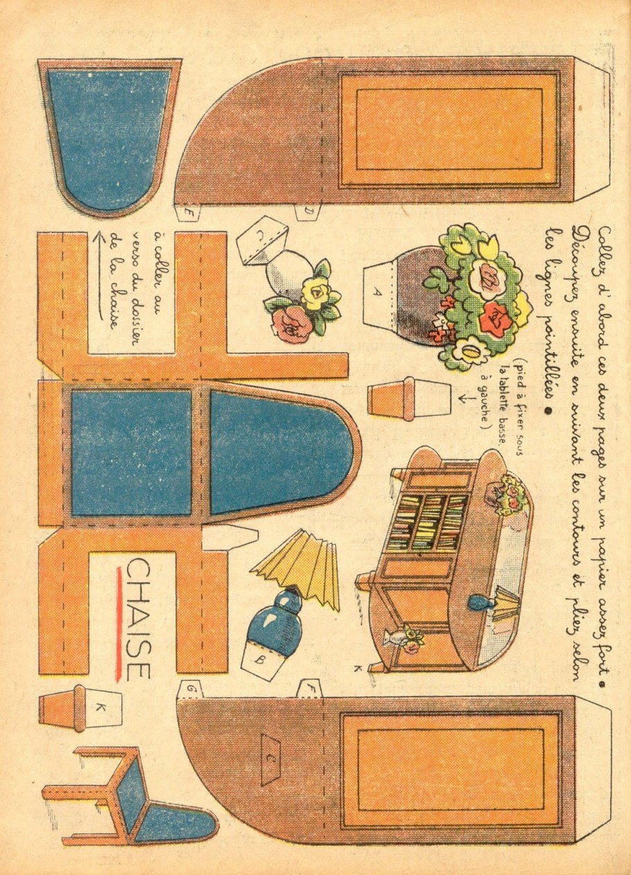 Миниатюрная мебель из бумаги