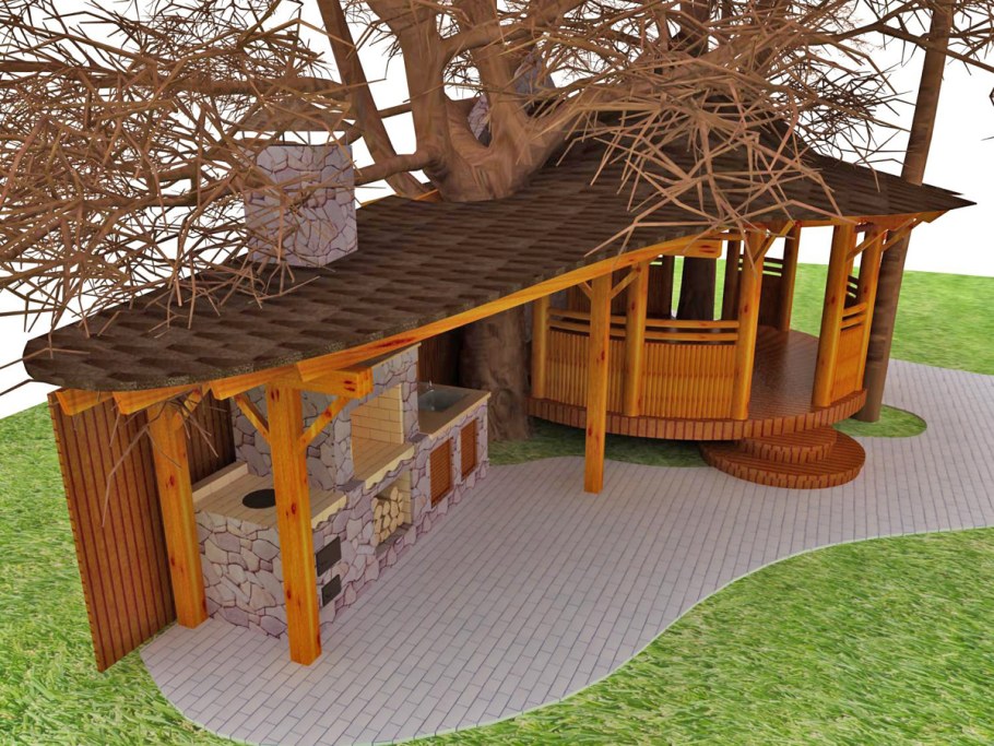 Угловые беседки проекты