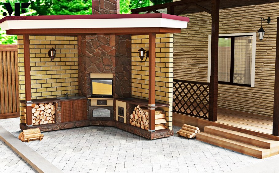 Небольшая беседка для дачи