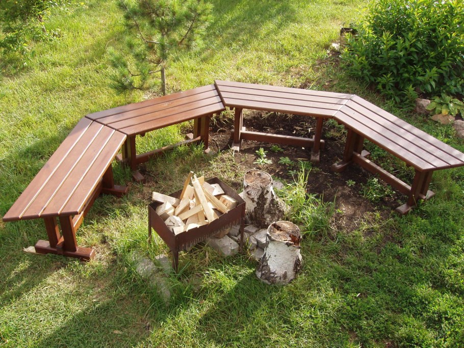 Угловая беседка с мангалом