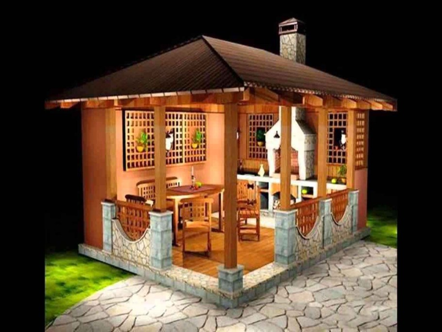 Садовый домик с беседкой