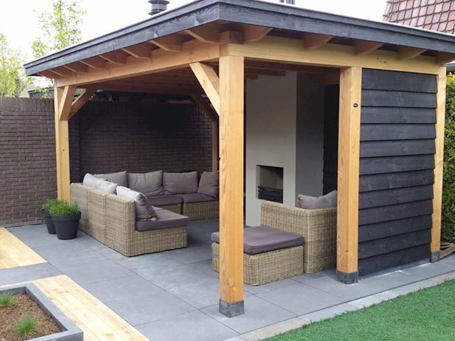 Кирпичная беседка барбекю 4х6