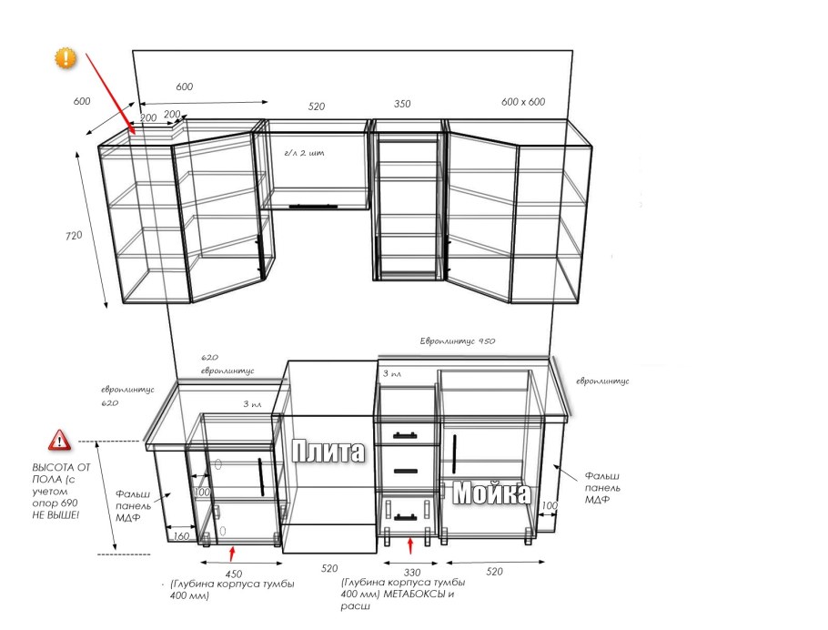 Кухонный гарнитур раскраска