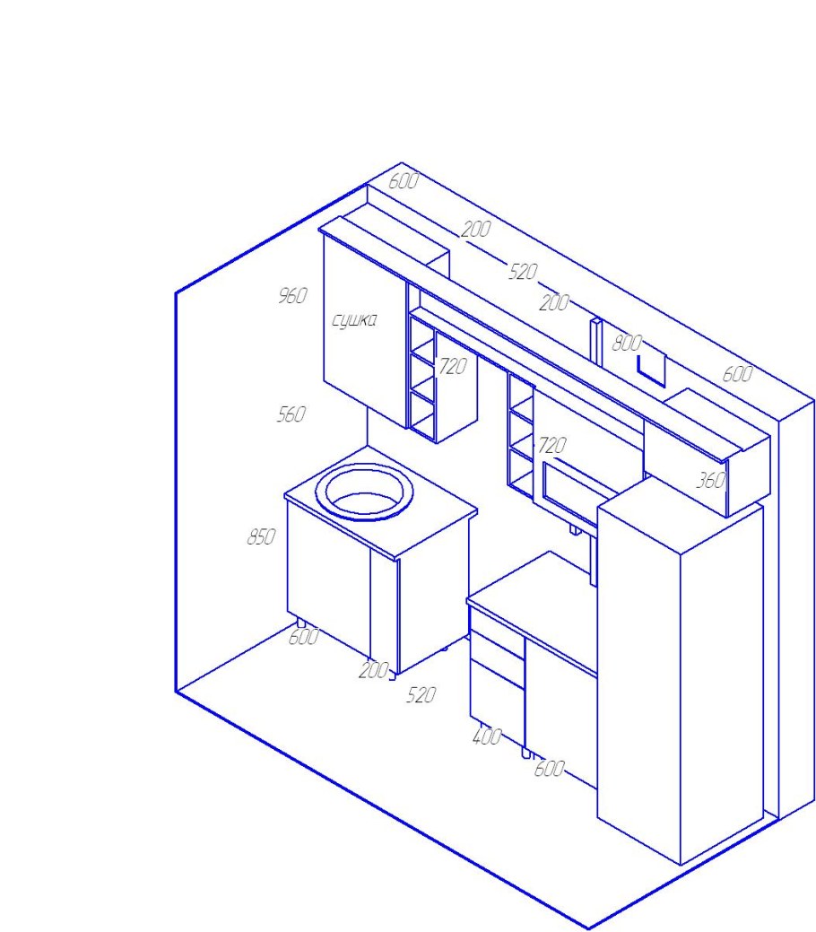 Планировка кухни Нойферт
