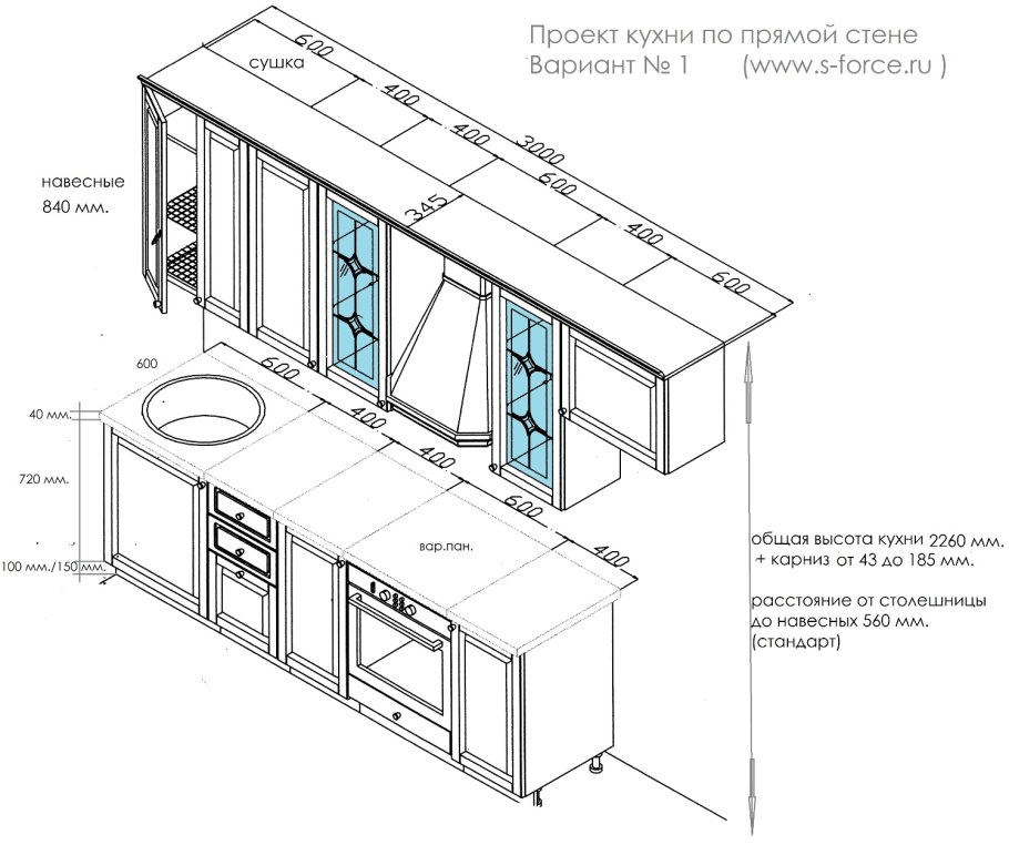 Кухонное оборудование чертежи