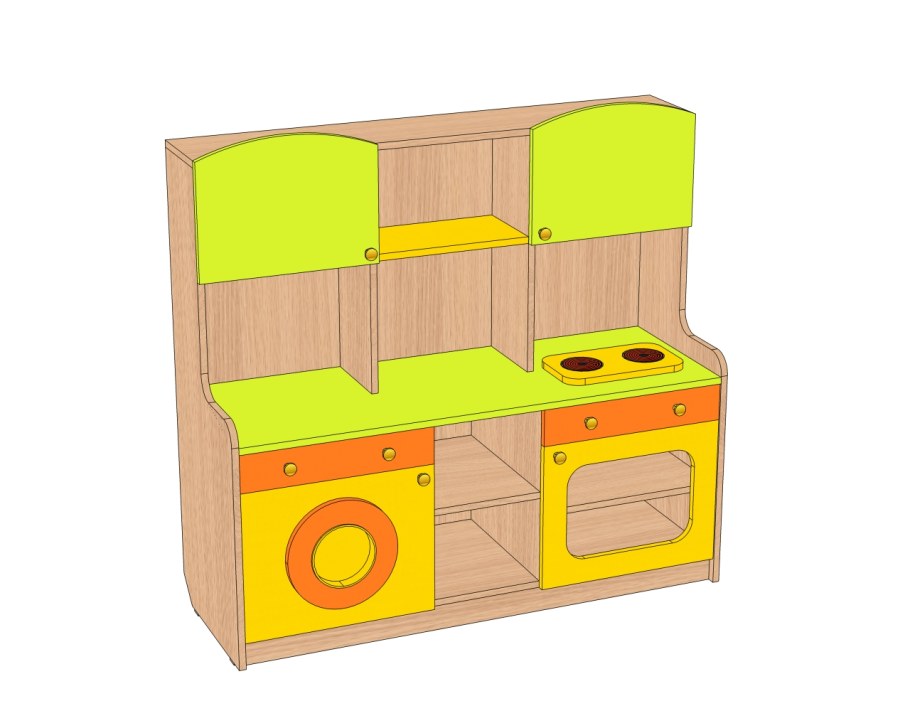 Чертеж прямой кухни