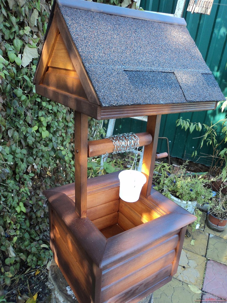 Колодец декоративный для сада