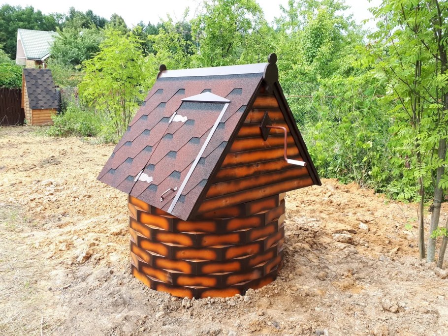 Отделка колодца на даче