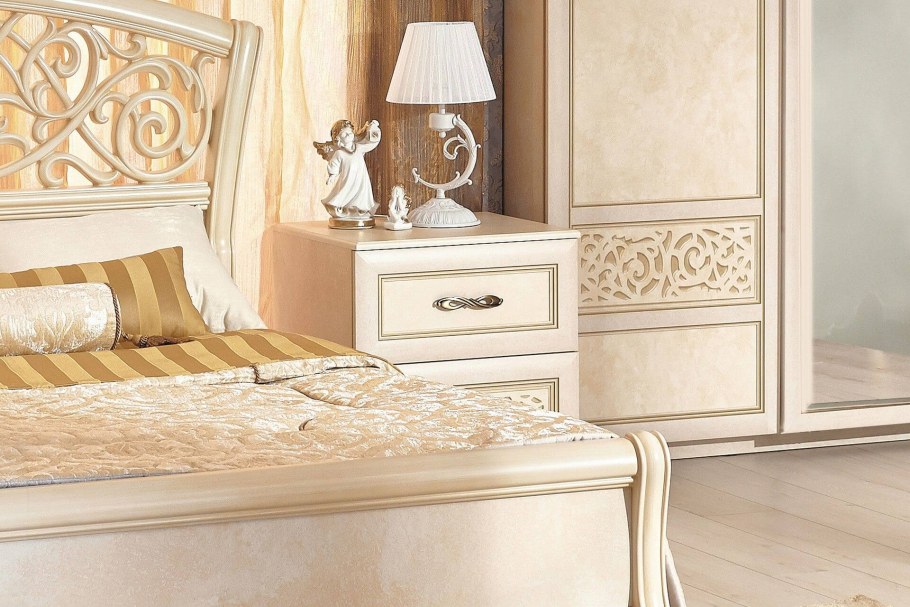 ЛД 625.180.000 Александрия кровать 1600 (кожа Ленто/Рустика)