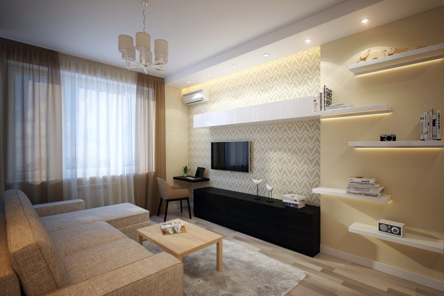 Ремонт однокомнатной квартиры дизайн