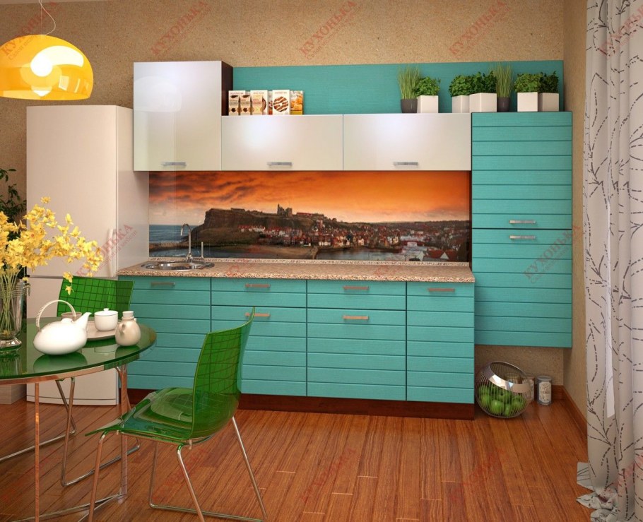 Кухня Аквамарин глянец