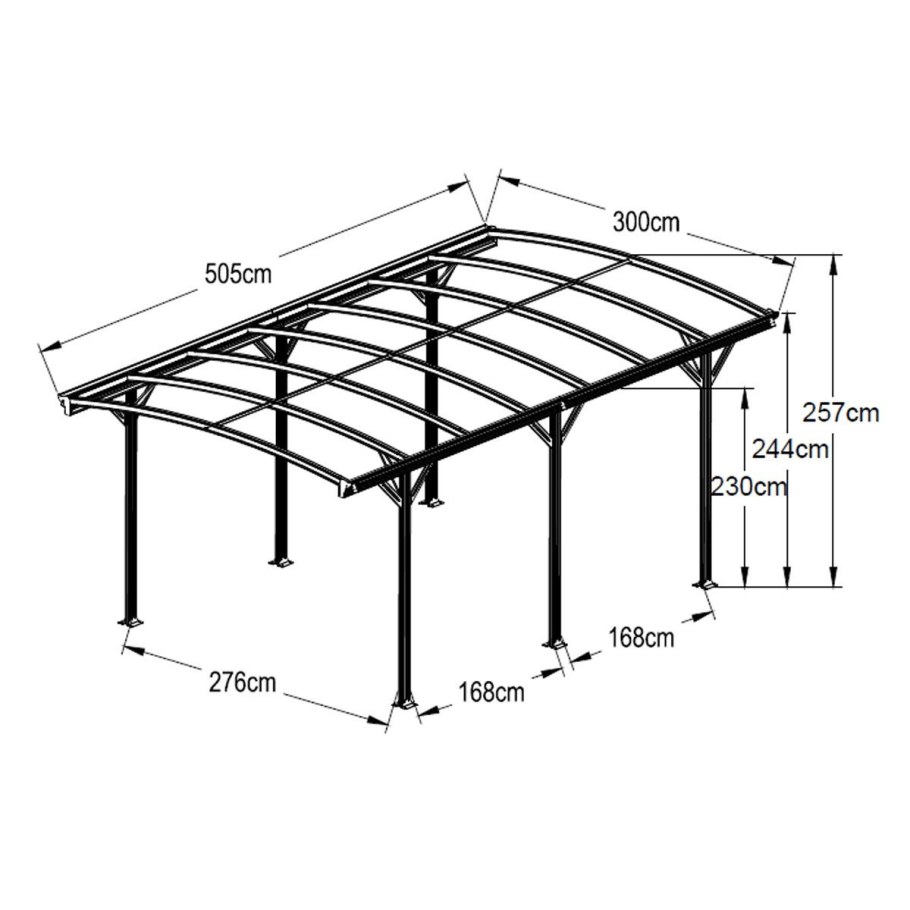Навес двухскатный чертеж