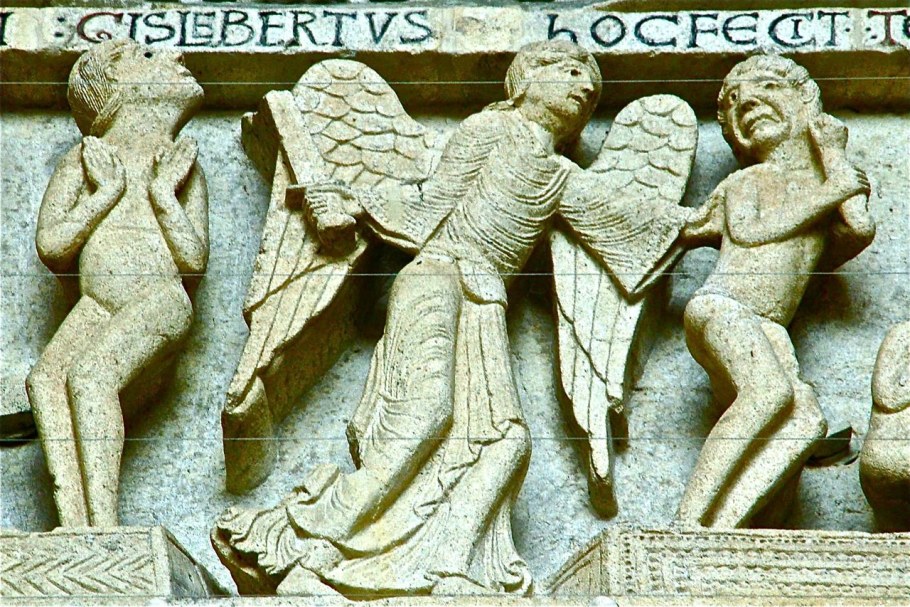 Страшный суд тимпан собора сен-Лазар в Отёне