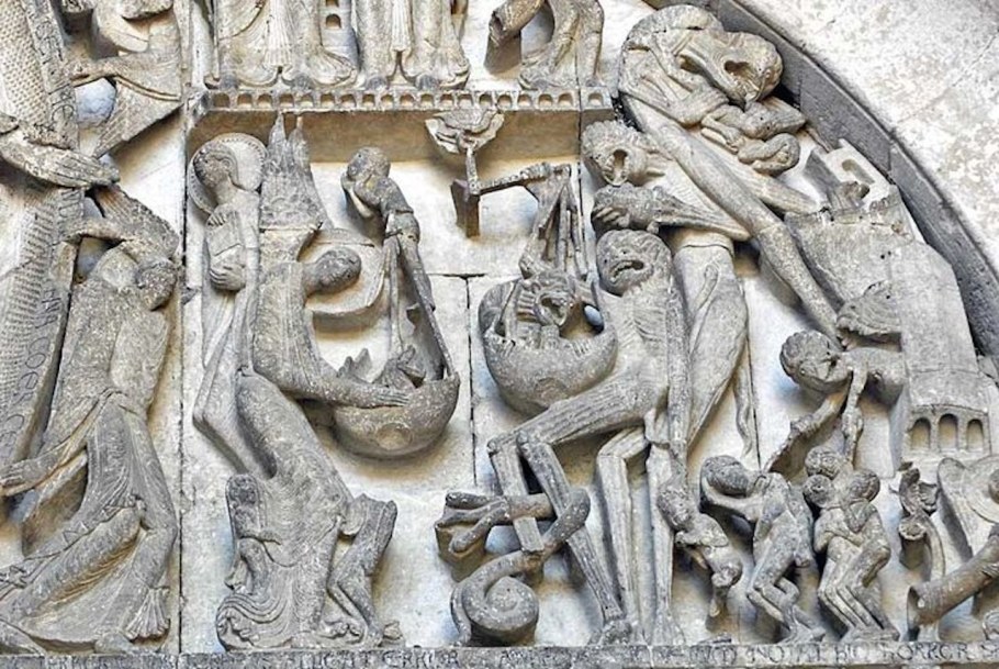 Рельеф страшный суд собор сен-Лазар
