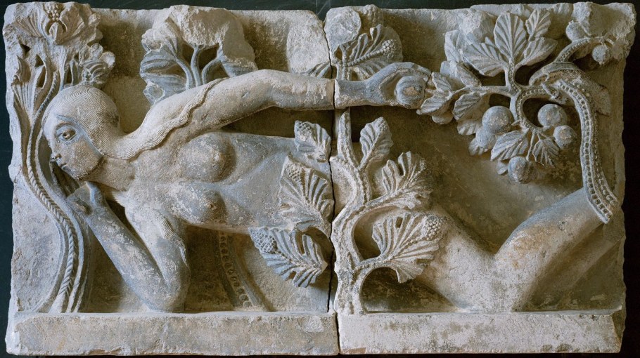 Искушение Евы рельеф собора сен-Лазар