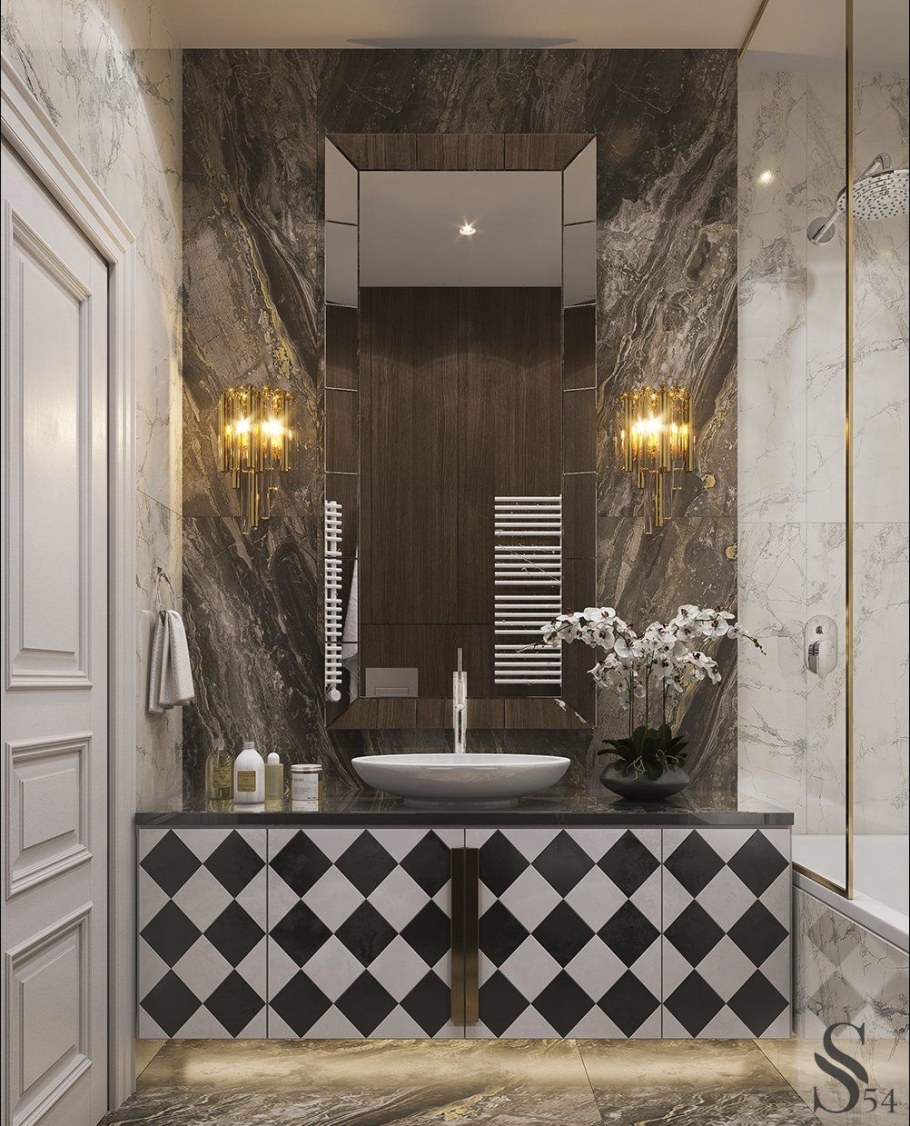 Гостевой санузел в стиле Неоклассика