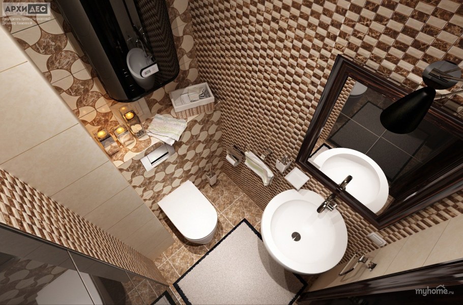 Дизайнерское исполнение гостевых туалетов