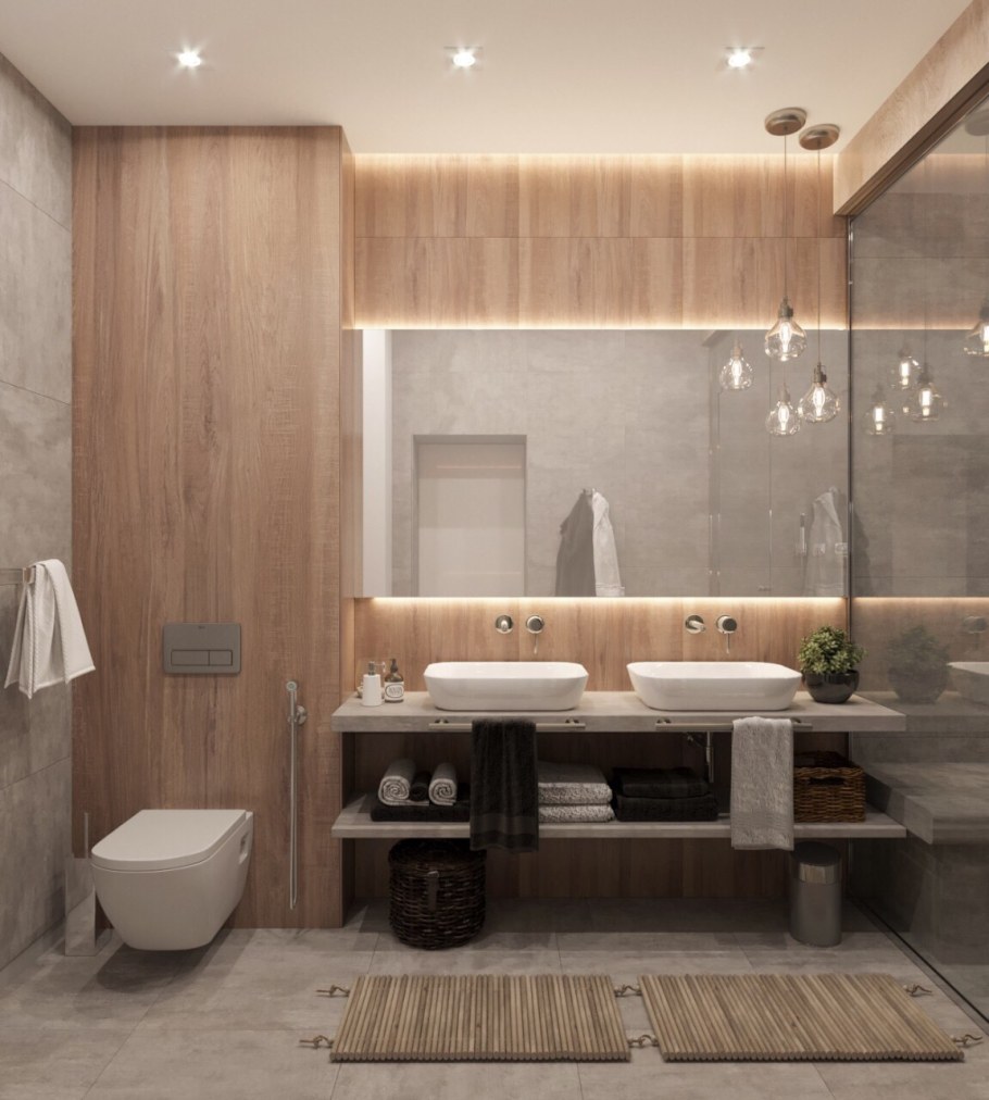 Интерьер маленького санузла