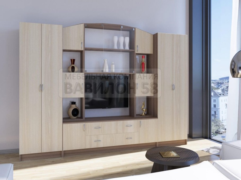 Стенка Макарена-5а венге / дуб белфорт