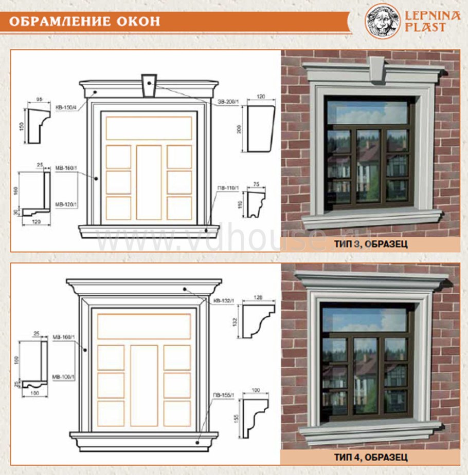 Декор обрамление окон
