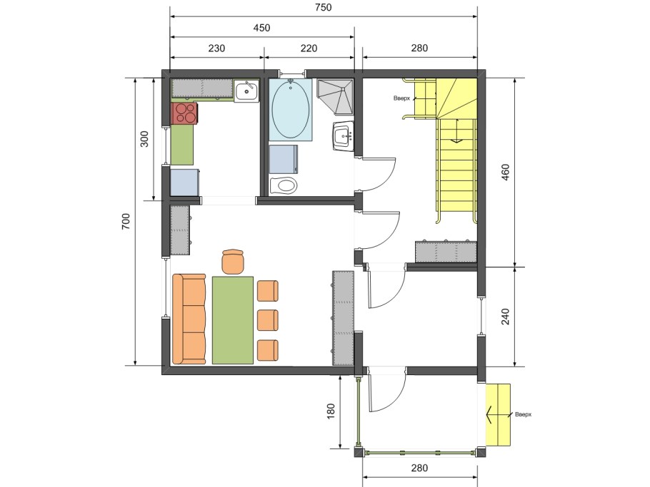 Интерьер кухни с русской печью
