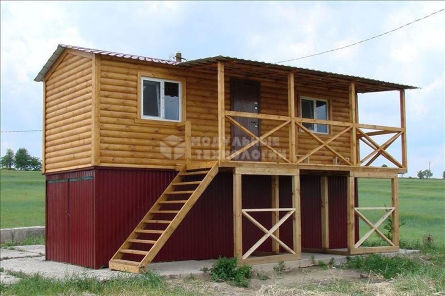 Дом из бытовок двухэтажный