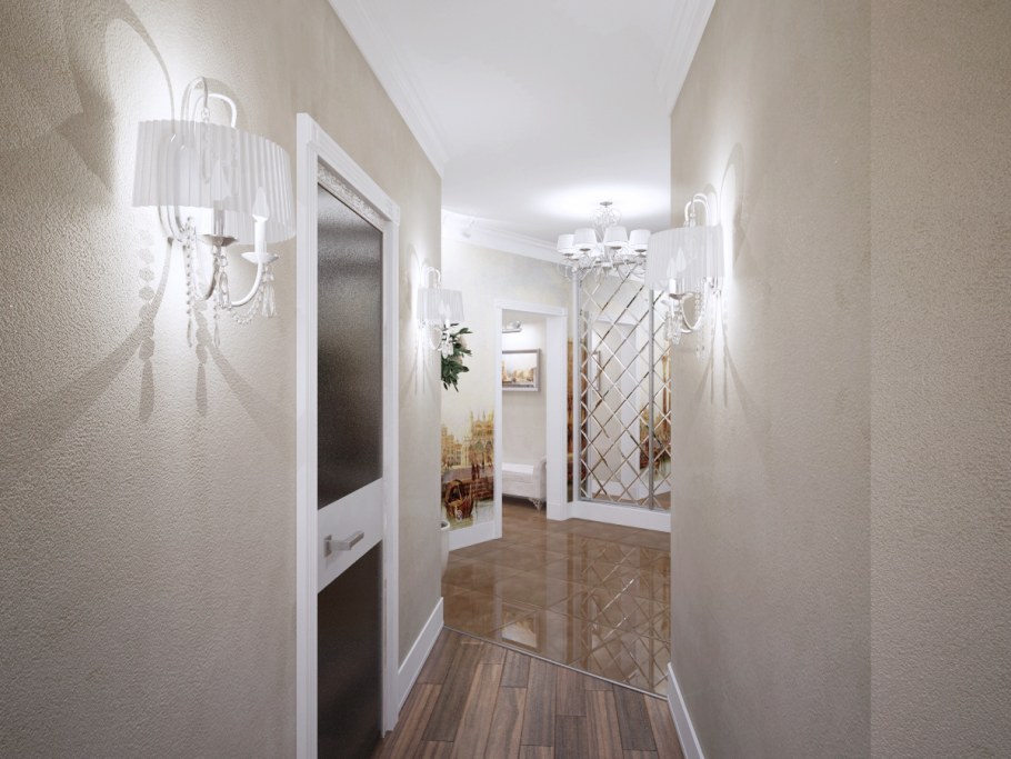 Декоративная штукатурка коридор светлая