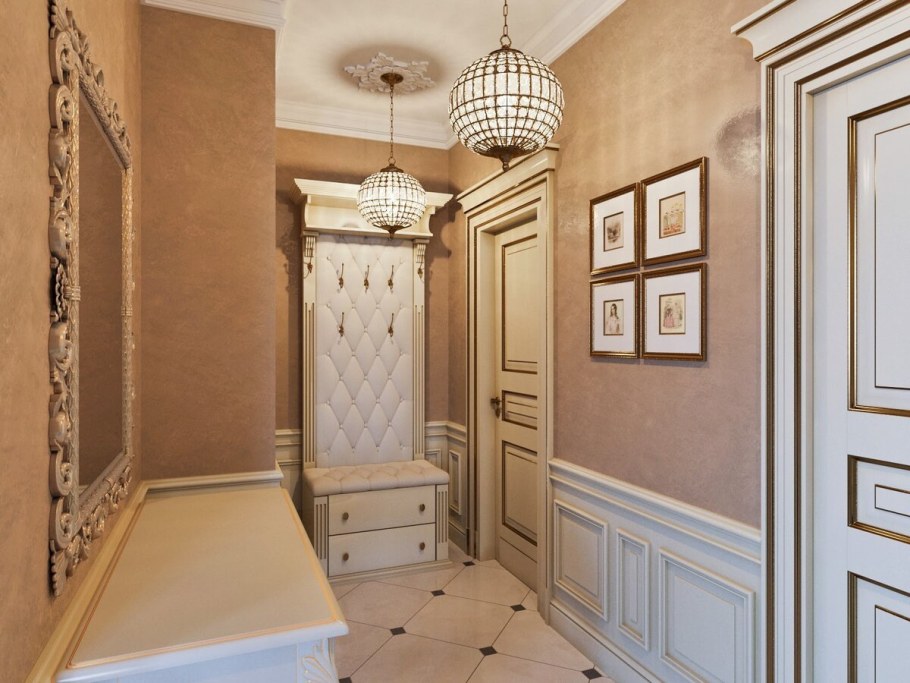 Декоративная штукатурка в прихожей