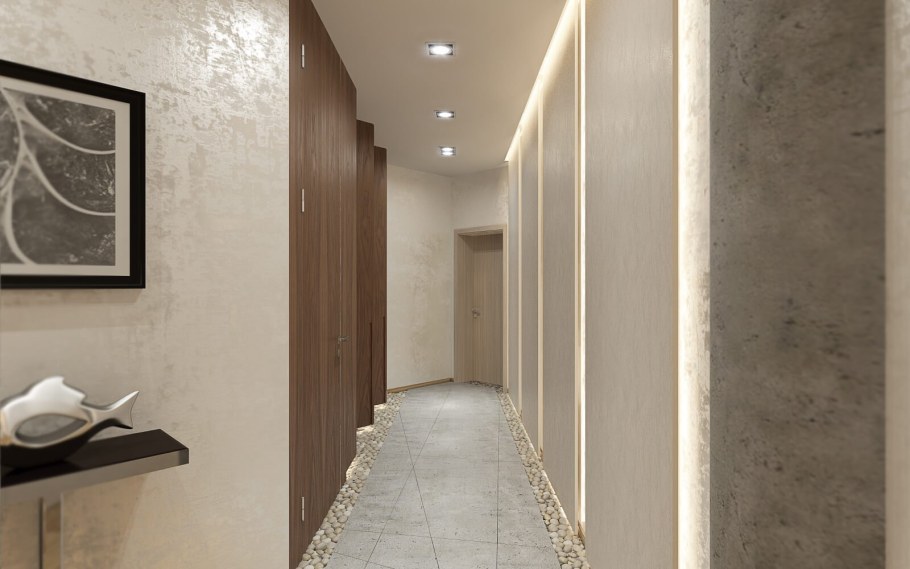 Венецианская штукатурка в коридоре