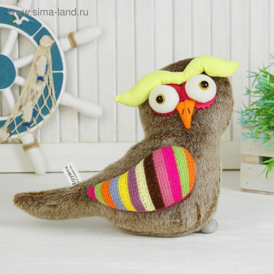 Совенок с полосатыми крыльями игрушка