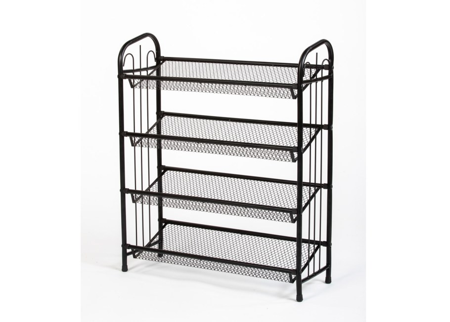 Купить черную пластмассовую полку для обуви в Новосибирске