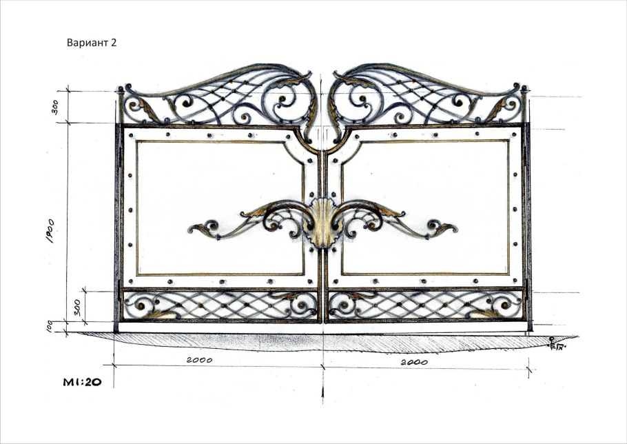Эскизы кованых ворот