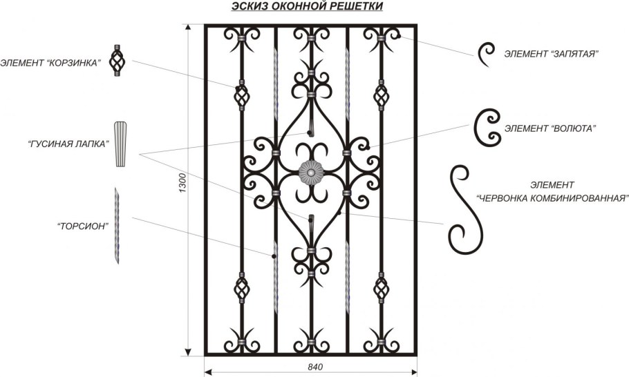 Ворота холодная ковка чертежи изделий