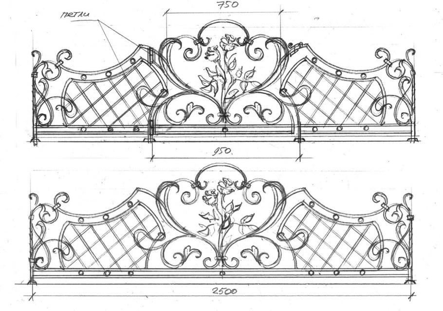 Эскизы кованых изделий