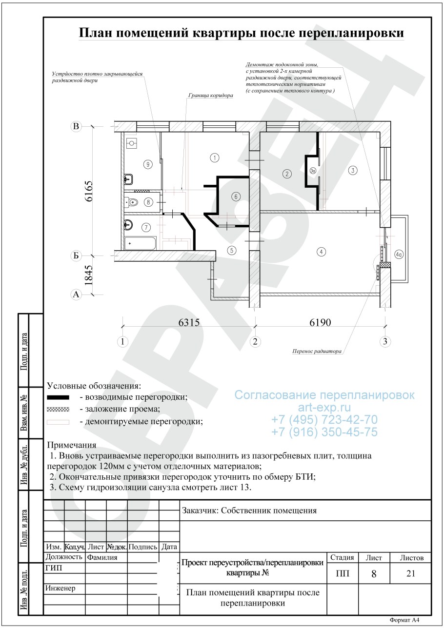 Техническое заключение на перепланировку квартиры образец