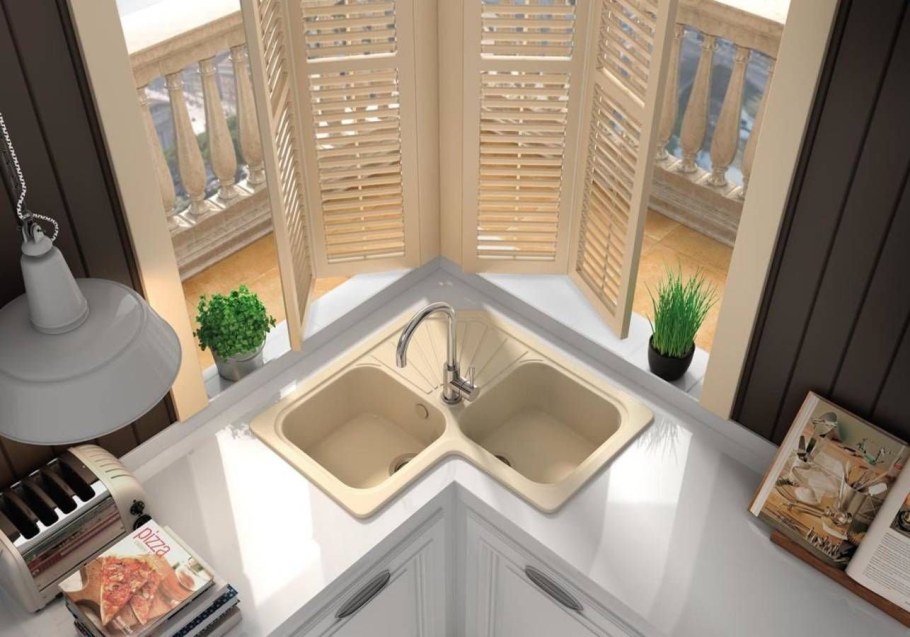 Угловые мойки из керамогранита