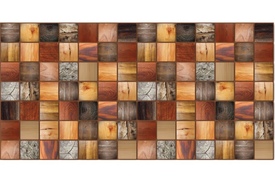 Панель ПВХ дерево брус мореный 980 480