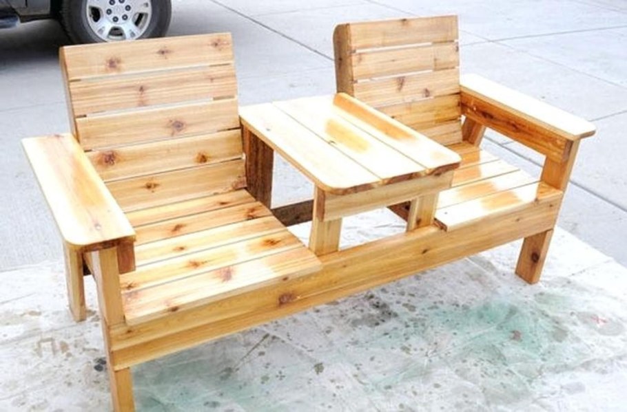 Скамейка Садовая со столиком