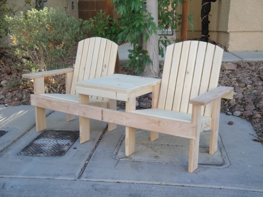 Скамейка Садовая со столиком