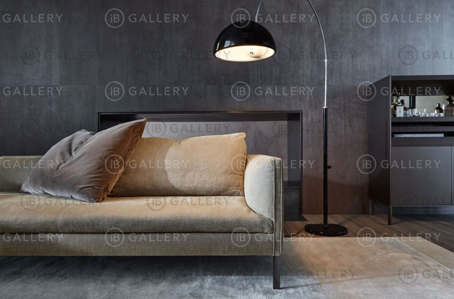 Диван угловой графитового цвета