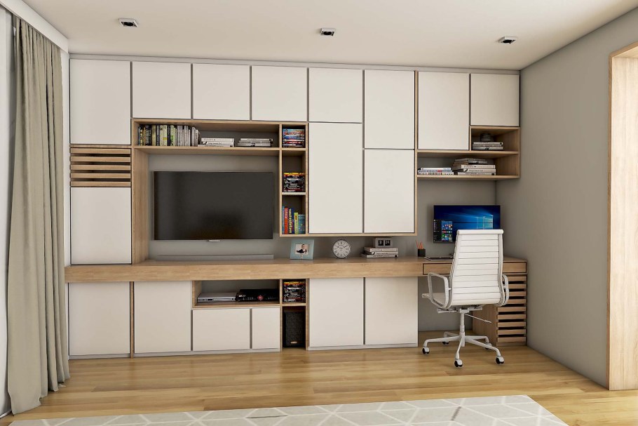 Стол встроенный в шкаф