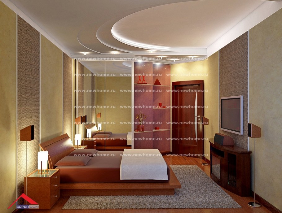 Гипсокартон в интерьере гостиной