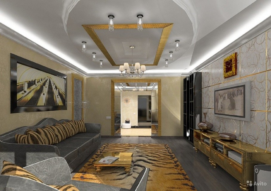 Навесные потолки в спальню