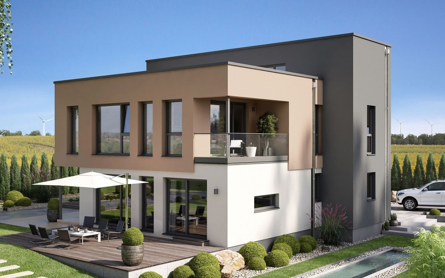 Таунхаус с плоской крышей