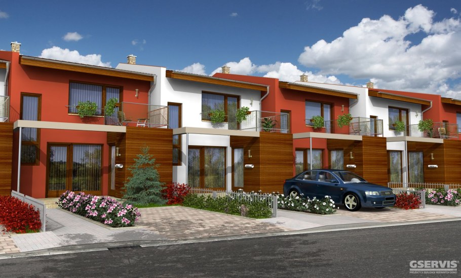 Красивые фасады таунхаусов