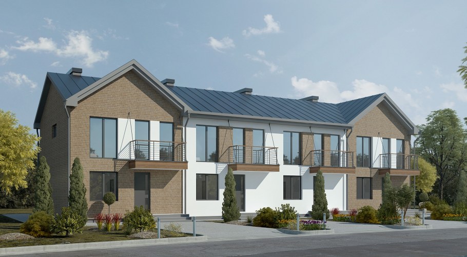 Блокированный двухэтажный дом