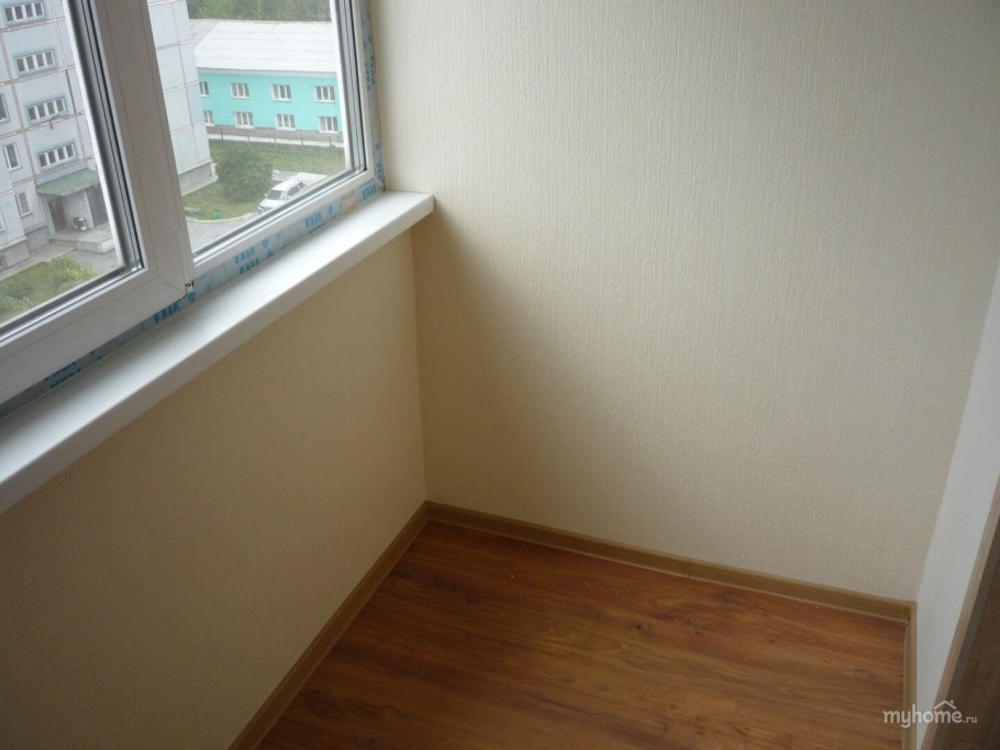 Отделка угловой лоджии