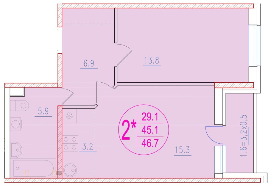 Квартира с отделкой в новостройке