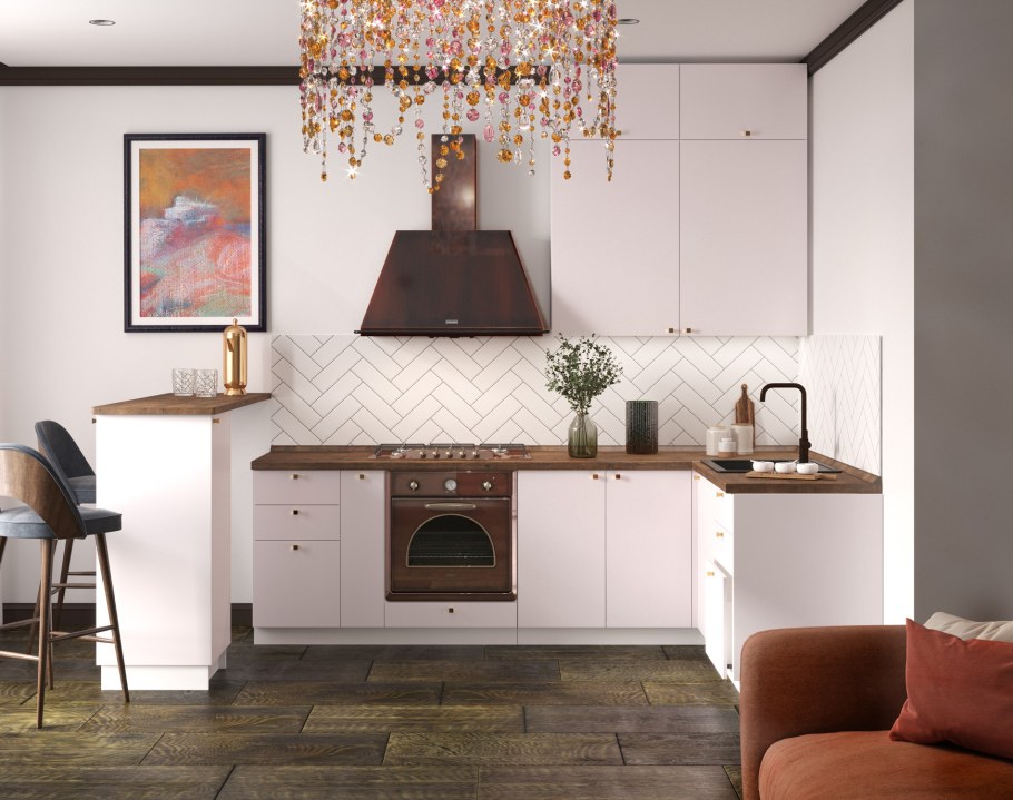 Валерия-м кухня Сурская мебель антрацит глянец