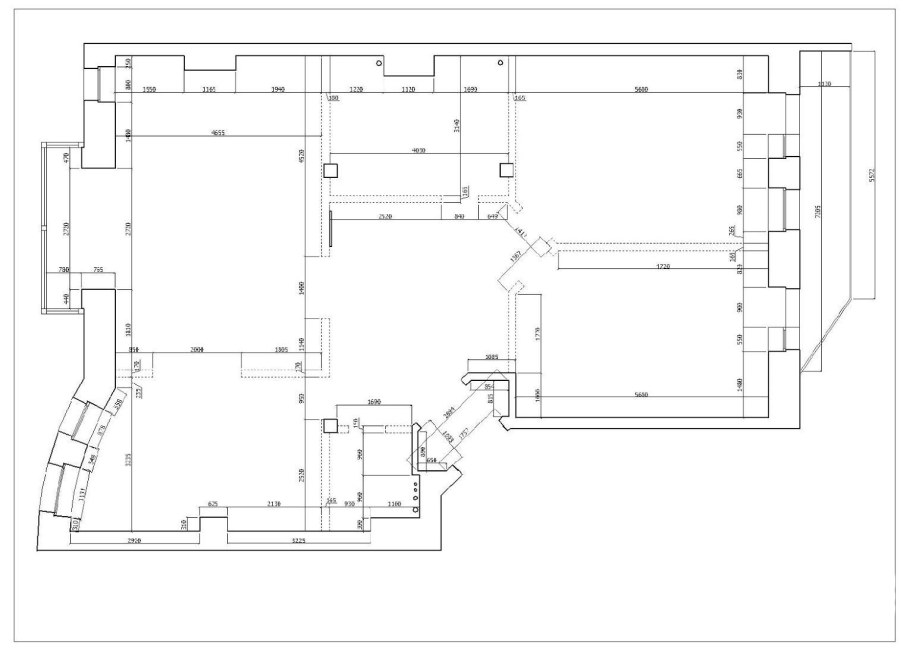 Квартира студия планировка чертеж